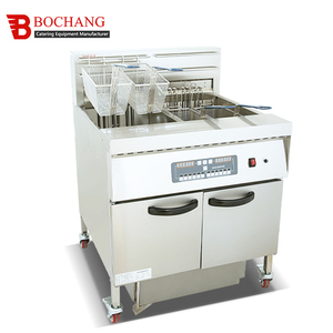 Friteuse à deux cuves et deux paniers, la plus populaire, multifonctionnelle, commerciale, électrique, 380v, avec chariot filtrant à huile - Product Image 6