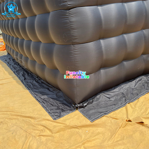 Carpa inflable con forma de cubo negro, carpa de fiesta con iluminación Led, Club nocturno, discoteca, gran oferta - Product Image 6
