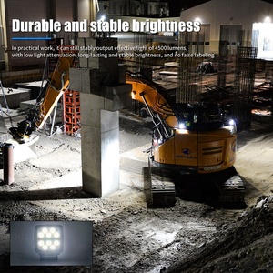 heavy duty vehicles excavator dustproof 55w mine working light <b>led</b> work lamp ip68 ip69k mine square aluminum work light - Product Image 6