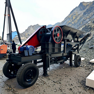 Недорогая мобильная щековая дробилка <span class=keywords><strong>PE</strong></span> 250X400 с защитным кожухом для дробления камня, с конвейером - Product Image 1