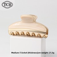 Pince à cheveux en acétate de taille moyenne pour femme VENDME, style luxueux, polyvalente, pour queue de cheval haute, pince requin
