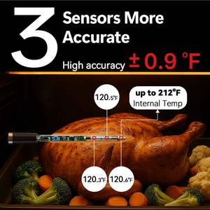 Thermomètre de cuisson intelligent sans fil Bluetooth 500FT avec surveillance à distance pour grillades, fumage, four, barbecue, rôtissoire - Product Image 3