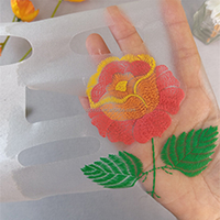 Tissu pour masque facial en forme de fleur imprimé en 3D, en fibre nano super absorbante à tissage uni, pour la production de masques de beauté DIY et commerciaux