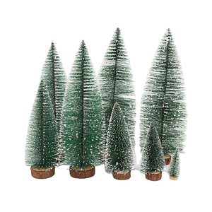 Custom <b>Mini</b> 7 Sizes Artificial Bottle Brush Christmas Trees for <b>Table</b> Decor and Promotional Gifts - Product Image 2