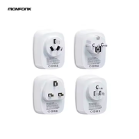 Monfonk adaptor perjalanan, pengisian cepat 20W PD Multi-Port colokan konversi adaptor USB untuk Inggris/EU/US/AU untuk penggunaan kamera industri