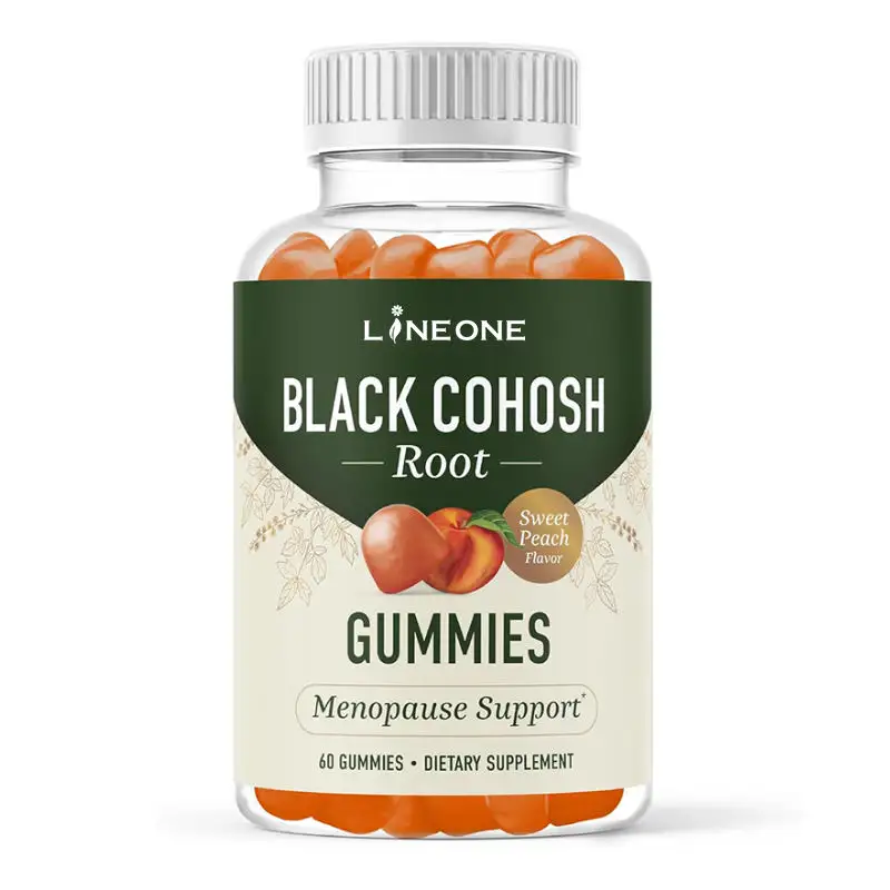 Black Cohosh Gummies for Women Menopause Relief for Hot Flashes Night Sweats Black Cohosh Root Extract gummies