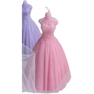 2024 nuevo vestido de novia vela de aromaterapia fragancia vestido de princesa vela perfumada para decoración del hogar y bares