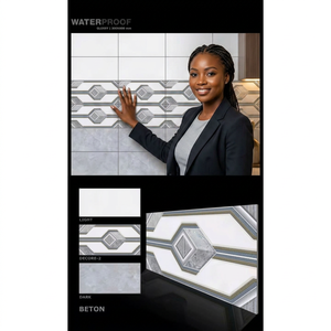 Vistaar 30x60cm Carreaux muraux intérieurs pour balcon 300x600mm Salle de bains Cuisine Céramique Ligne Motif 12x24 Carreaux Supermarché Hall - Product Image 1