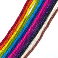Vente en gros de perles de howlite turquoise à gros trous de 1,5 à 2 mm, brin de perles rondes lisses de 2x4 mm et 3x5 mm pour la fabrication de bijoux DIY