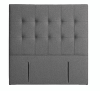 Tête de lit moderne double avec tissu en lin tufté Design doux Style à bas prix Fentes d'assemblage pour base de lit