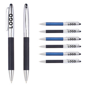 Bolígrafo de Metal con Logotipo Personalizado, Diseño Giratorio de Cuero PU, con Diseño de Alta Calidad para Papelería - Product Image 1