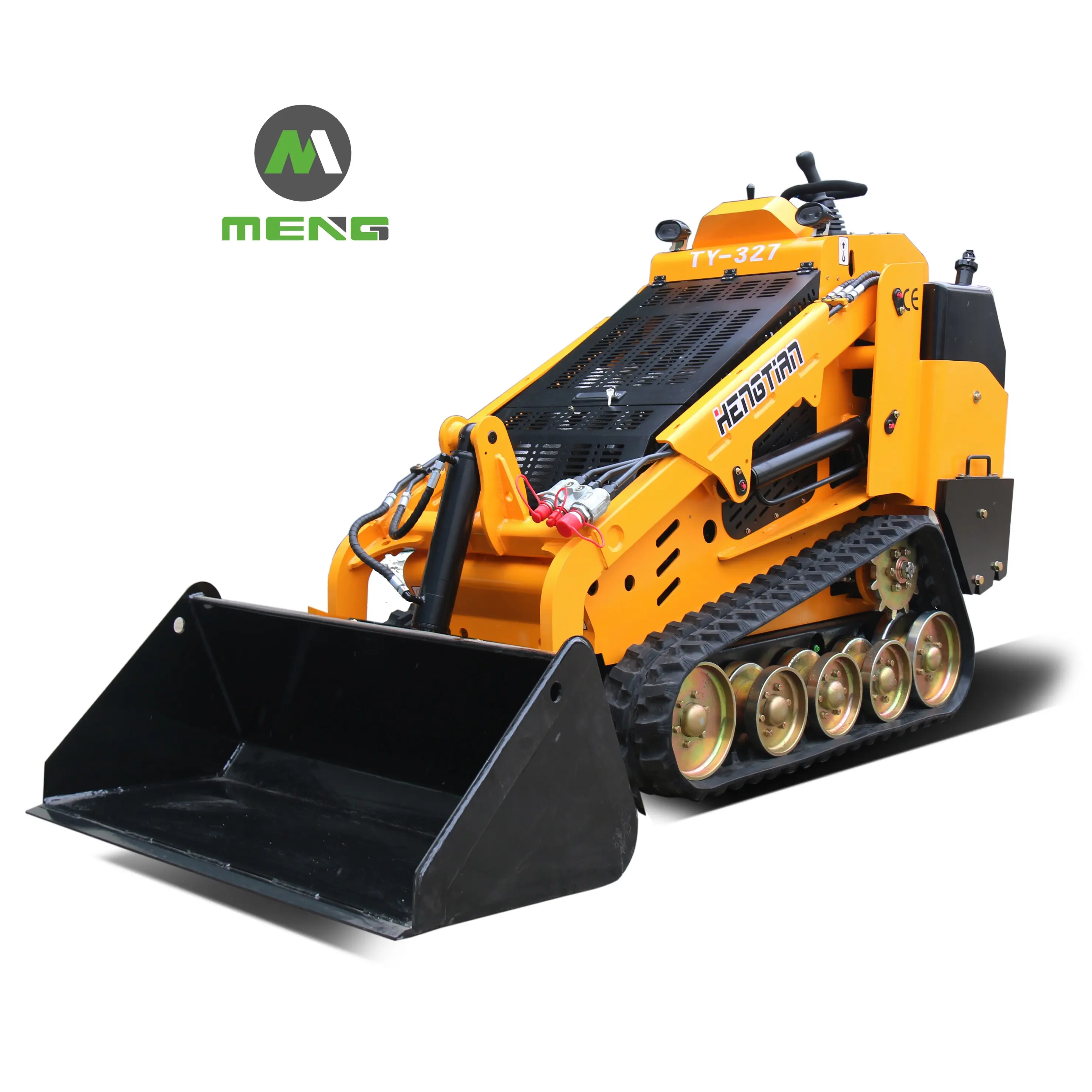 Skid Steer Loader New MENG New Designed Hydraulic Joystick Rubber 25hp 30hp 35hp Skid Steer TY-327T EPA Diesel Track Mini Loader