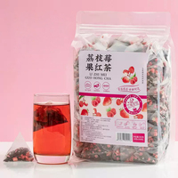 Té de Frutas Mixtas en Bolsitas Piramidales: Fresa, Té Negro, Frambuesa, Morera, Rosa. Té Frío en Sobres al por Mayor.