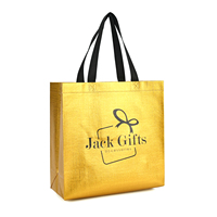 Sac de courses non tissé métallisé laser brillant, sac fourre-tout laminé holographique de luxe, réutilisable, or, argent, rouge, pour cadeaux de fête, vente en gros