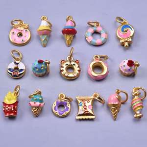 Europeo americano 18K oro Color protección Popular Acero inoxidable DIY básico anillo suelto cadena Snack colgante collar moda - Product Image 1