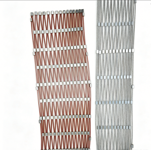 Balustrade en treillis métallique inox, maille de 40x40 mm, <span class=keywords><strong>filet</strong></span> flexible pour la sécurité des escaliers et des balcons - Product Image 1