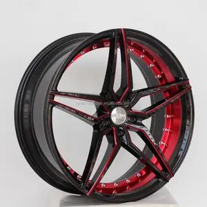 Kipardo jogo de rodas aro 17 18 inch alloy sport wheel rim red rim 5x114.3 5x112 5x100