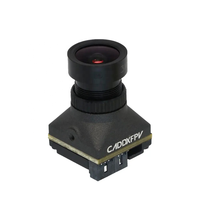 Caddx Ratel Pro 1500TVL Sensor BSI PAL/NTSC 2.8mm Ultra Ringan FOVD NTSC/PAL CMOS FPV Starlight Night Vision Kamera FPV -Hitam