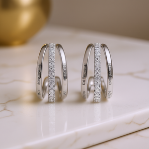 Boucles d'oreilles Huggie E2858 plaquées or avec cristaux et strass sertis, classiques, unisexes, bijoux de mariage - Product Image 2