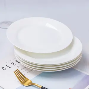 Wholesale White Catering Dish Buffet Plate Custom Ceramic Party Appetizer Plates Porcelain Dinner Plate For Restaurants Hotel