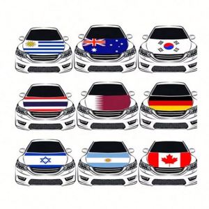 Drapeau de capot de voiture imprimé avec logo personnalisé de haute qualité, en tissu élastique Spandex, style fanion, taille idéale, effet excellent, en promotion - Product Image 3