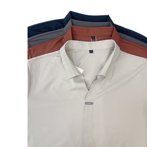 Camiseta de polo lisa con logotipo personalizado de alta calidad para hombres, fabricantes de ropa de nailon y LICRA - Product Image 4