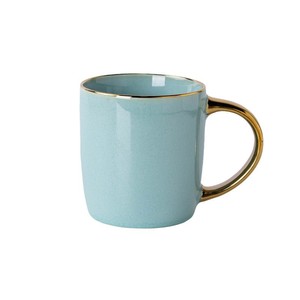 แก้วเซรามิกขอบทอง สีพื้น สำหรับเครื่องดื่ม ของขวัญ - Product Image 4