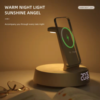 Chargeur à Induction pour Montre Intelligente avec Radio Numérique et Réveil Matinal pour Recharge Sans Fil