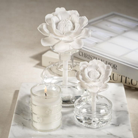 C & H Coffret cadeau pour diffuseur d'huiles essentielles parfumées, fleurs en céramique, couleurs personnalisées
