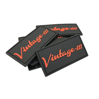 Patchs en PVC souple en silicone thermocollants, personnalisés, 3D en relief, nouvellement conçus et durables, pour l'image de marque des vêtements