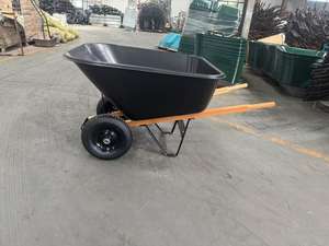 Ruize WH9600 <span class=keywords><strong>brouette</strong></span> robuste 180L plateau en plastique manche en <span class=keywords><strong>bois</strong></span> 250kg capacité de charge pneumatique Double <span class=keywords><strong>roues</strong></span> <span class=keywords><strong>pour</strong></span> industriel - Product Image 3