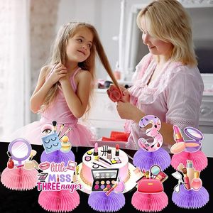8PCS <strong>Little</strong> Miss Threenager <strong>Birthday</strong> <strong>Decorations</strong> <strong>for</strong> <strong>Girls</strong> Honeycomb Centerpieces Makeup 3rd <strong>Birthday</strong> Party <strong>Decorations</strong> - Product Image 6