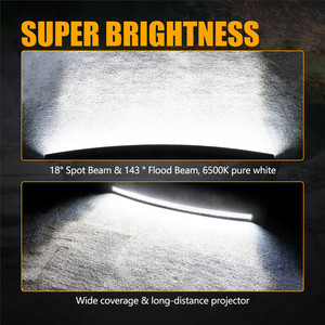 55 بوصة قبالة الطريق سيارة اكسسوارات منحني عمود إضاءة Led الطرق الوعرة الأسلاك تسخير - Product Image 6