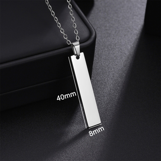 Collier en acier chain-4CM en forme de O
