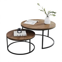 Table basse deux-en-un, table en bois polyvalente, touche artistique sophistiquée, mobile, moderne, minimaliste, meubles de salon