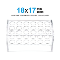 Support de présentation moderne et écologique en acrylique transparent personnalisé pour 18 tubes à essai de 10 ml