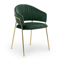 Chaise de cuisine rembourrée de qualité supérieure fabriquée en Italie avec base en acier laqué Produit italien pour salle à manger