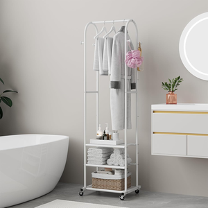 Rak Penyimpanan Topi Logam JIABEIHAO dengan Gantungan Berbentuk Lengkung, Dilengkapi Tiga Rak, Cocok untuk Kamar Tidur dan Kamar Mandi - Product Image 5