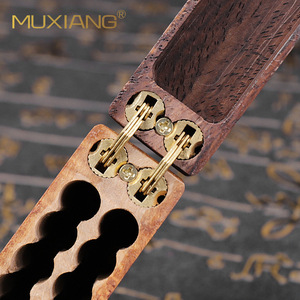 Muxiang Wooden Cigarette Case 15pcs Flip Top Handmade Rectangular For Men - Product Image 3