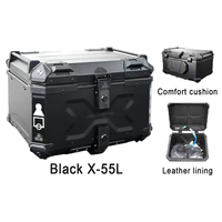 F2MOTO Boîte supérieure de moto en gros Boîte de queue de moto personnalisée en aluminium pour toutes les motos 45L/55L