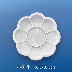 Plateau de <span class=keywords><strong>palette</strong></span> de peinture de prune en plastique blanc avec des couleurs de variété d'aquarelle acrylique pour enfants-Vente en gros - Product Image 6