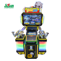 Machine de jeu vidéo à monnayeur pour enfants, 2 joueurs, type Gatling, avec lumières LED, pour aire de jeux