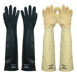 Guantes Industriales de Látex Extendidos Hogar de Tres Capas, de 31 cm a 60 cm, Resistentes a Ácidos y Álcalis, Guantes de Seguridad para Protección Química - Product Image 4
