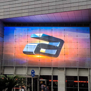 Pushunled độ sáng cao siêu trong suốt Màn hình <span class=keywords><strong>LED</strong></span> SMD 3D ngoài trời cách tìm bảng hiệu cho video phương tiện truyền thông hiển thị - Product Image 2