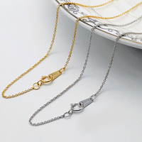 Cadena de Oro Macizo de 14k AU585, Cable Grueso de 1mm, Oro Rosa, Amarillo y Blanco, Joyería de Oro Macizo de 14K