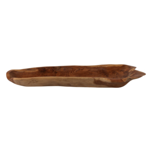 Ciotola in Legno di Teak, Centrotavola Decorativo Lungo, Accessorio Moderno e Rustico per Tavolino da Caffè - Product Image 1