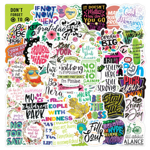 50 autocollants en vinyle chrétiens inspirants, phrases motivantes en anglais pour coques <span class=keywords><strong>de</strong></span> téléphone imperméables, bouteilles d'eau - Product Image 4
