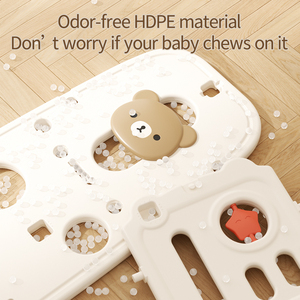 Scivolo di Sicurezza a Orsetto Cartone Animato Feelkids Casetta da Interno Grande Parco Giochi per Bambini Giocattolo in Plastica <span class=keywords><strong>Altalena</strong></span> e Scivolo per Bambini - Product Image 3