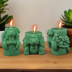 Molde de silicona 3D de tortuga para velas al por mayor, molde de silicona DIY para velas aromáticas y decoración del hogar, molde de resina. - Product Image 3