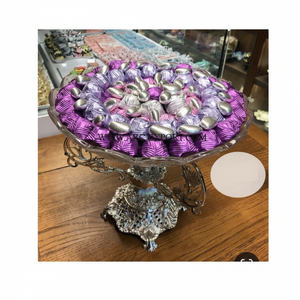 Resorts Décoration de table Bol à chocolat Dernière conception faite à la main Bol de service à chocolat en aluminium d'aspect unique d'Indien - Product Image 1